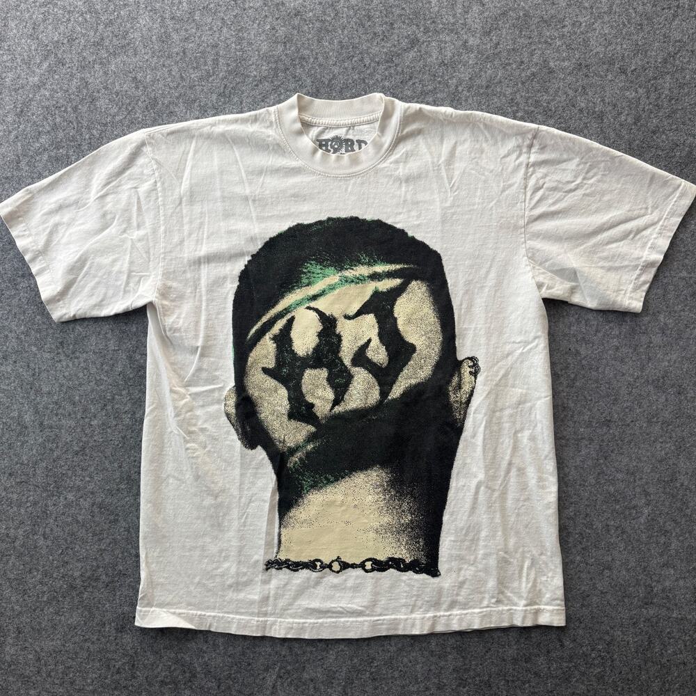 Hard Jewelry Graphic T Shirt 2022 Men’s Size Large Shaved Head Logo (S02)